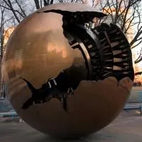 Шар пустотелый медь (198301) монтаж - сфера арт-объект ø 1000 мм. пустотелая  в Рубцовске